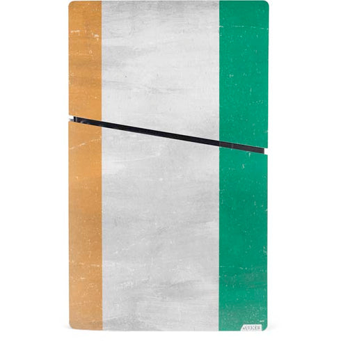 Ivory Coast Flag Distressed PS5 Slim Digital Edition Bundle Skin