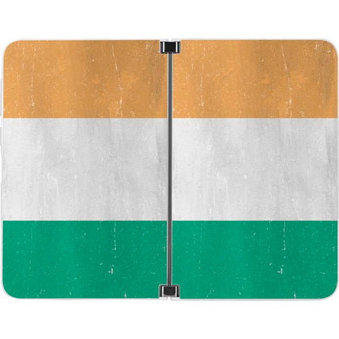 Ivory Coast Flag Distressed Surface Duo Skin