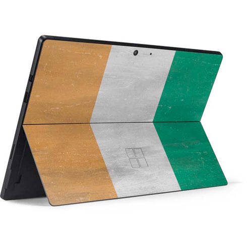 Ivory Coast Flag Distressed Surface Pro 7 Skin