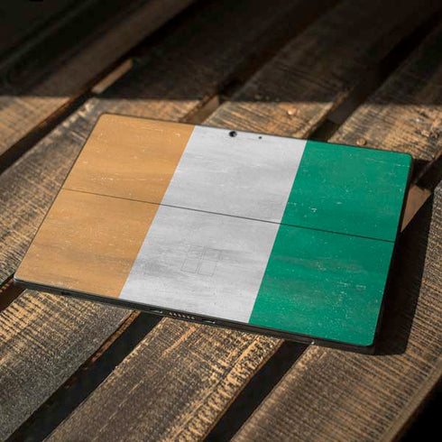 Ivory Coast Flag Distressed Surface Pro 7 Skin