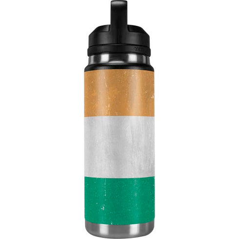 Ivory Coast Flag Distressed YETI Rambler 26oz Bottle Skin
