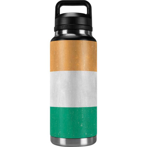 Ivory Coast Flag Distressed YETI Rambler 36oz Bottle Skin