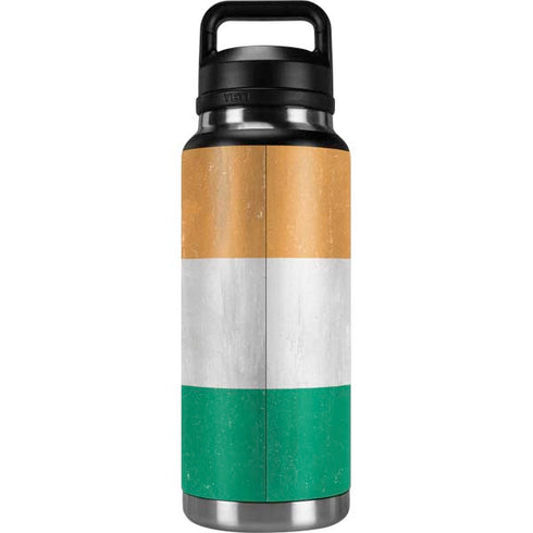 Ivory Coast Flag Distressed YETI Rambler 36oz Bottle Skin