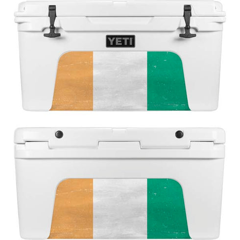 Ivory Coast Flag Distressed YETI Tundra 75 Hard Cooler Skin