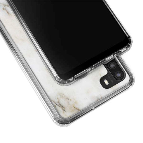 Ivory Taupe Galaxy A21 Clear Case