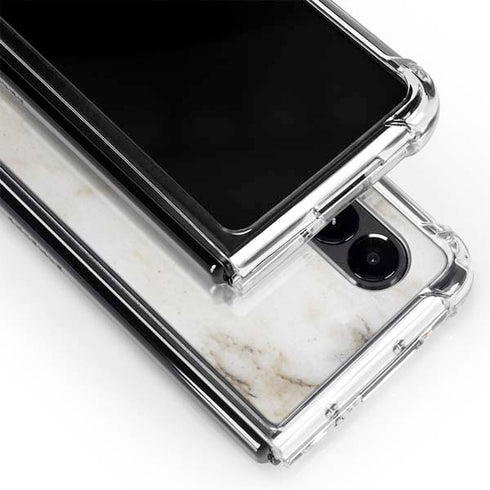 Ivory Taupe Galaxy Z Fold4 5G Clear Case