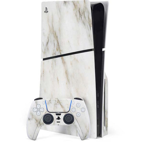 Ivory Taupe PS5 Slim Disk Bundle Skin