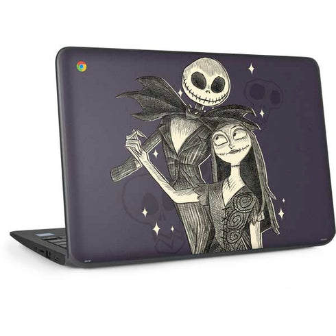 Disney The Nightmare Before Christmas Jack and Sally Art HP Chromebook Skin