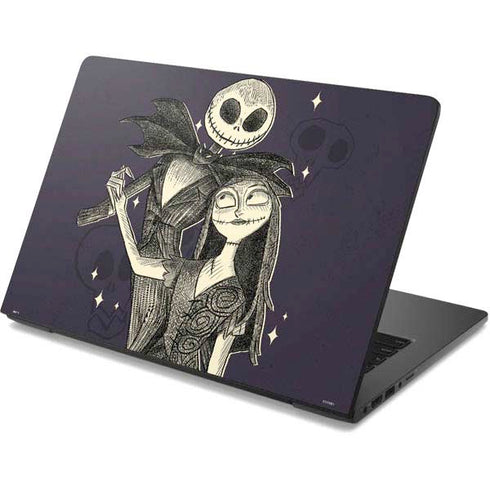 Disney The Nightmare Before Christmas Jack and Sally Art Dell Chromebook Skin