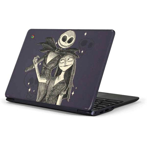 Disney The Nightmare Before Christmas Jack and Sally Art Samsung Chromebook Skin