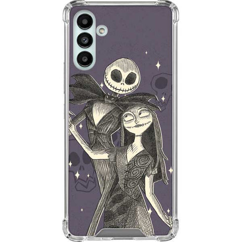 Disney The Nightmare Before Christmas Jack and Sally Art Galaxy A13 5G Clear Case