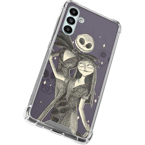 Disney The Nightmare Before Christmas Jack and Sally Art Galaxy A13 5G Clear Case