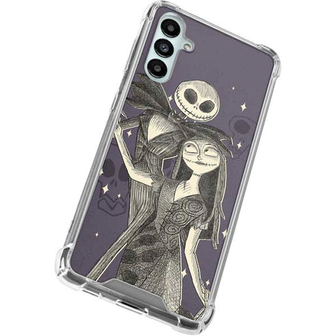 Disney The Nightmare Before Christmas Jack and Sally Art Galaxy A15 5G Clear Case