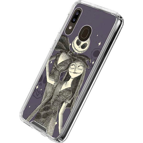 Disney The Nightmare Before Christmas Jack and Sally Art Galaxy A30 Clear Case