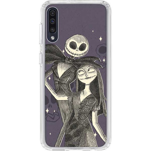 Disney The Nightmare Before Christmas Jack and Sally Art Galaxy A50 Clear Case