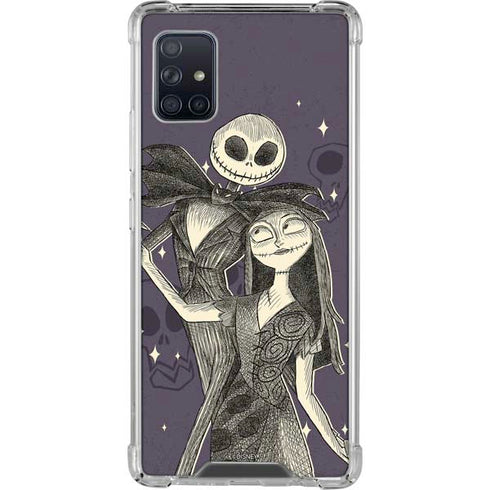 Disney The Nightmare Before Christmas Jack and Sally Art Galaxy A51 5G Clear Case