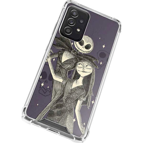 Disney The Nightmare Before Christmas Jack and Sally Art Galaxy A52 5G Clear Case