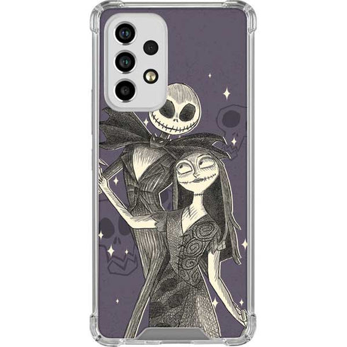 Disney The Nightmare Before Christmas Jack and Sally Art Galaxy A53 5G Clear Case