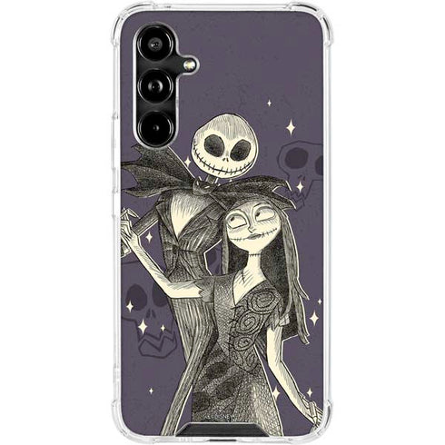 Disney The Nightmare Before Christmas Jack and Sally Art Galaxy A54 5G Clear Case