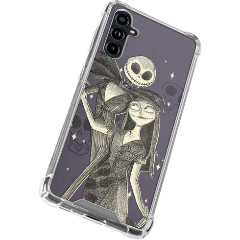 Disney The Nightmare Before Christmas Jack and Sally Art Galaxy A54 5G Clear Case