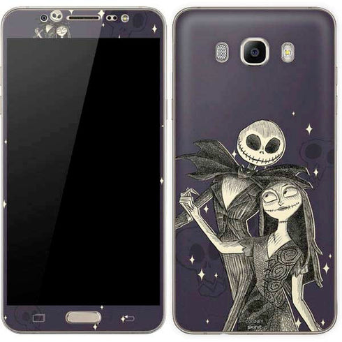 Disney The Nightmare Before Christmas Jack and Sally Art Galaxy J7 Skin