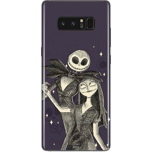 Disney The Nightmare Before Christmas Jack and Sally Art Galaxy Note 8 Skin