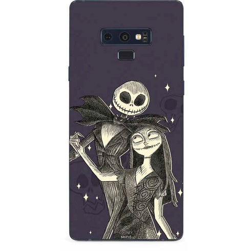 Disney The Nightmare Before Christmas Jack and Sally Art Galaxy Note 9 Skin