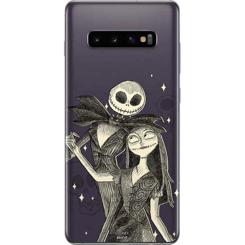 Disney The Nightmare Before Christmas Jack and Sally Art Galaxy S10 Plus Skin