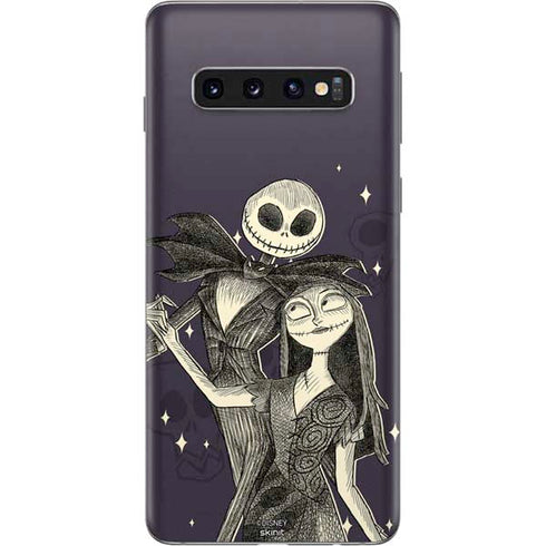 Disney The Nightmare Before Christmas Jack and Sally Art Galaxy S10 Skin