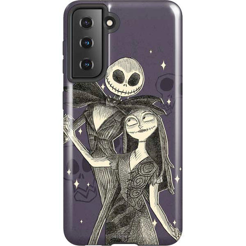 Disney The Nightmare Before Christmas Jack and Sally Art Galaxy S21 5G Pro Case