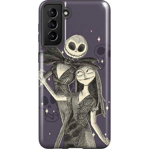 Disney The Nightmare Before Christmas Jack and Sally Art Galaxy S21 FE Pro Case