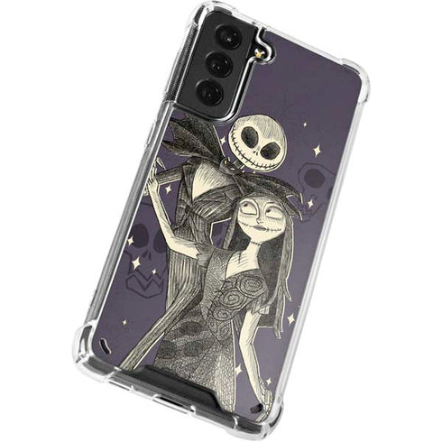 Disney The Nightmare Before Christmas Jack and Sally Art Galaxy S21 Plus 5G Clear Case