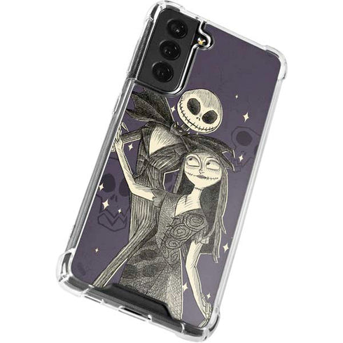 Disney The Nightmare Before Christmas Jack and Sally Art Galaxy S22 Clear Case