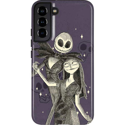 Disney The Nightmare Before Christmas Jack and Sally Art Galaxy S22 Plus Pro Case