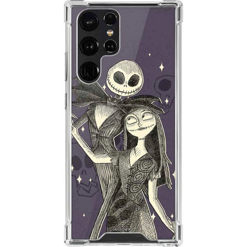 Disney The Nightmare Before Christmas Jack and Sally Art Galaxy S22 Ultra Clear Case