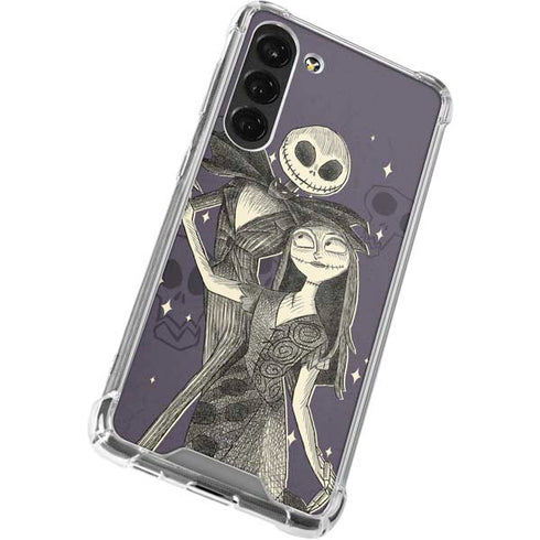 Disney The Nightmare Before Christmas Jack and Sally Art Galaxy S23 Plus Clear Case