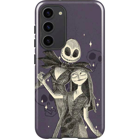 Disney The Nightmare Before Christmas Jack and Sally Art Galaxy S23 Plus Pro Case