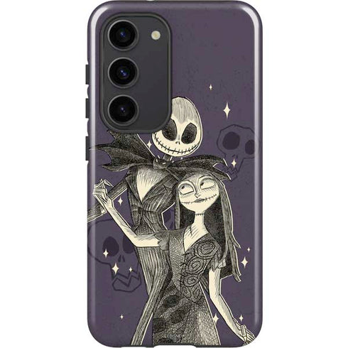 Disney The Nightmare Before Christmas Jack and Sally Art Galaxy S23 Pro Case