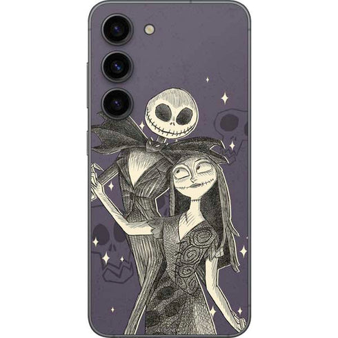 Disney The Nightmare Before Christmas Jack and Sally Art Galaxy S23 Skin