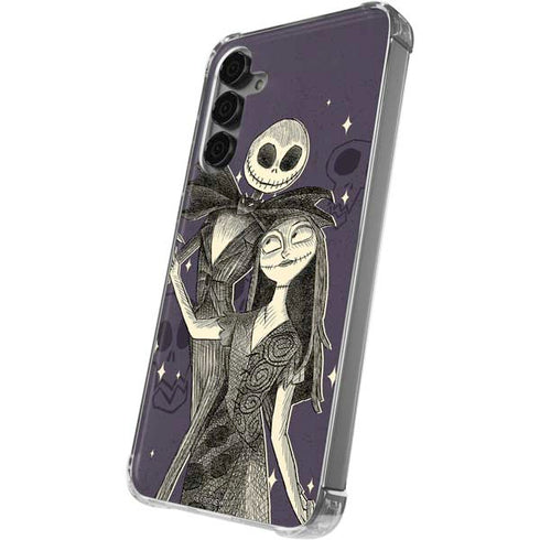 Disney The Nightmare Before Christmas Jack and Sally Art Galaxy S24 Plus Clear Case