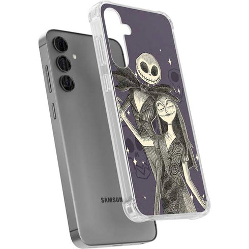 Disney The Nightmare Before Christmas Jack and Sally Art Galaxy S24 Plus Clear Case