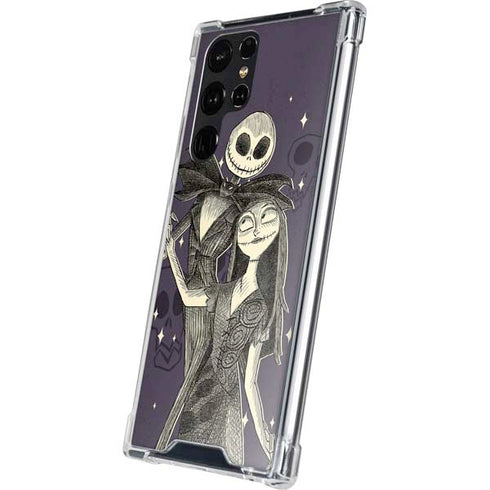 Disney The Nightmare Before Christmas Jack and Sally Art Galaxy S24 Ultra Clear Case