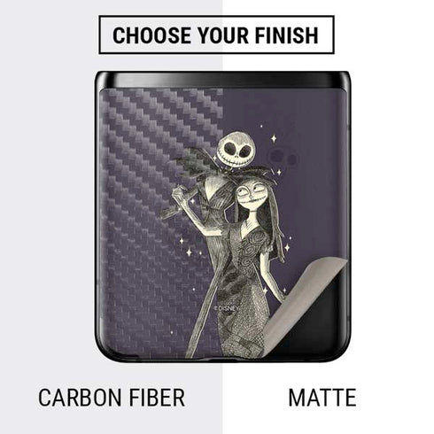 Disney The Nightmare Before Christmas Jack and Sally Art Galaxy Z Flip Skin