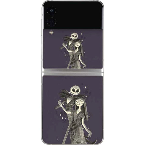 Disney The Nightmare Before Christmas Jack and Sally Art Galaxy Z Flip3 5G Skin