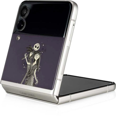 Disney The Nightmare Before Christmas Jack and Sally Art Galaxy Z Flip4 5G Skin