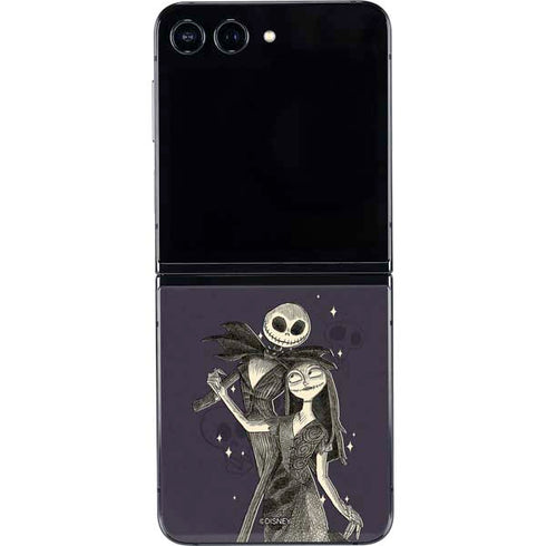 Disney The Nightmare Before Christmas Jack and Sally Art Galaxy Z Flip5 5G Skin