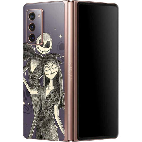 Disney The Nightmare Before Christmas Jack and Sally Art Galaxy Z Fold2 5G Skin