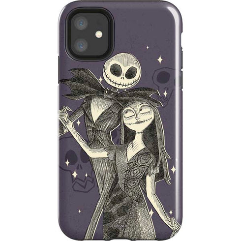 Disney The Nightmare Before Christmas Jack and Sally Art iPhone 11 Impact Case