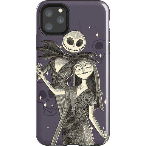 Disney The Nightmare Before Christmas Jack and Sally Art iPhone 11 Pro Max Impact Case