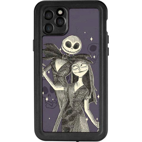 Disney The Nightmare Before Christmas Jack and Sally Art iPhone 11 Pro Max Waterproof Case